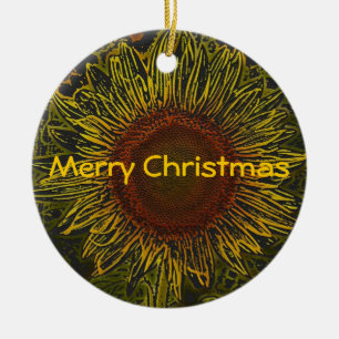 Ornement de Noël de tournesol