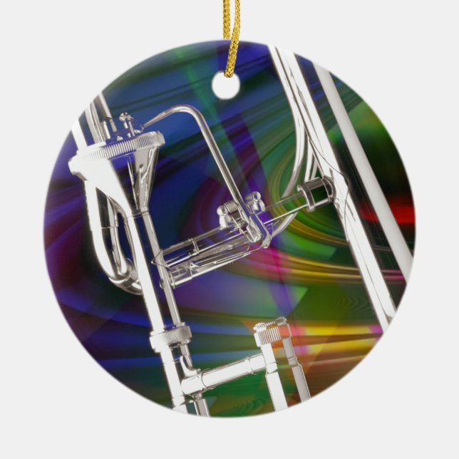 Ornement de Noël de trombone de glissière VOUS (Devant)