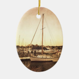 Ornement de Noël de voilier de Cape Cod