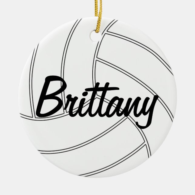 Ornement de Noël de volley-ball personnalisé (Devant)