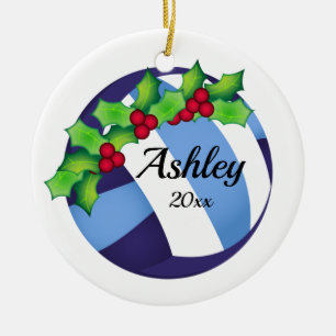 Ornement de Noël de volley-ball sur mesure Marine 