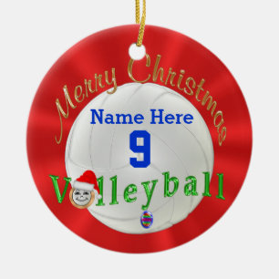 Ornement de Noël de volleyball personnalisé