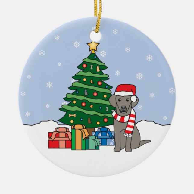 Ornement de Noël de Weimaraner (Devant)