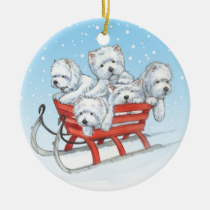 Ornement de Noël de Westie par Borgo