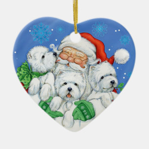 Ornement de Noël de Westie "XOXO" par Borgo