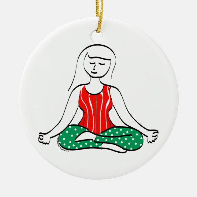 Ornement de Noël de Yoga (Devant)