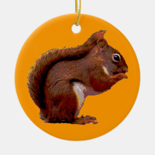 Ornement de Noël d'écureuil rouge