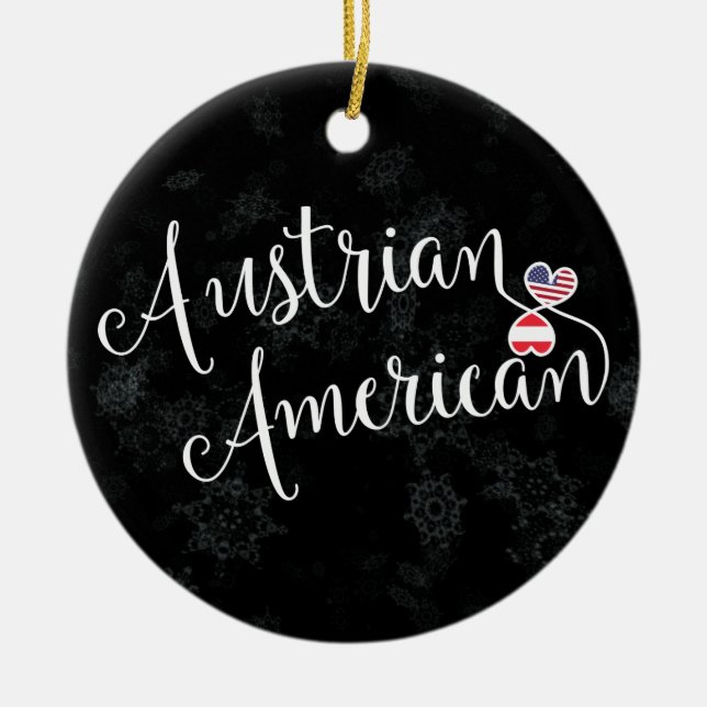 Ornement de Noël des Coeurs américains d'Autriche (Devant)