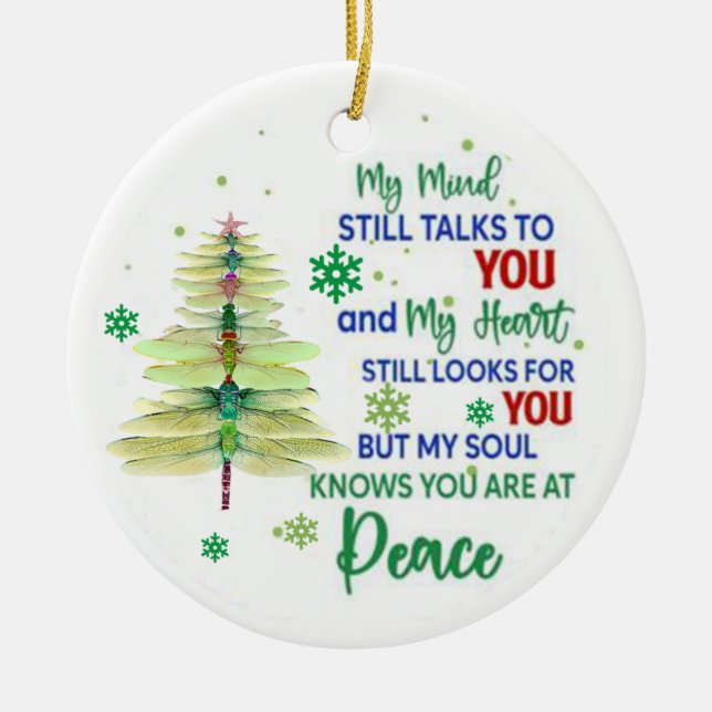 Ornement de Noël des libellules, arbre de Noël des (Devant)