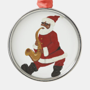 Ornement de Noël des Père Noël d'Afrique et d'A