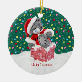 Ornement de Noël d'ours de nounours de Père Noël