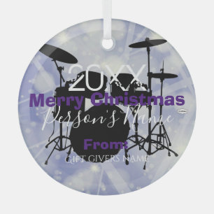 Ornement de Noël du batteur HAMbWG