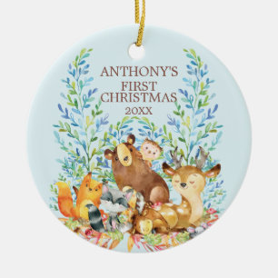 Ornement de Noël du bébé d'animaux de région