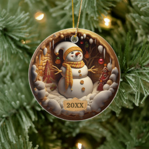 Ornement de Noël du bonhomme de neige