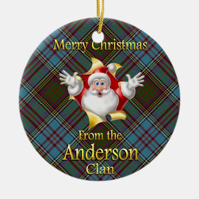 Ornement de Noël du Clan Anderson écossais (Devant)