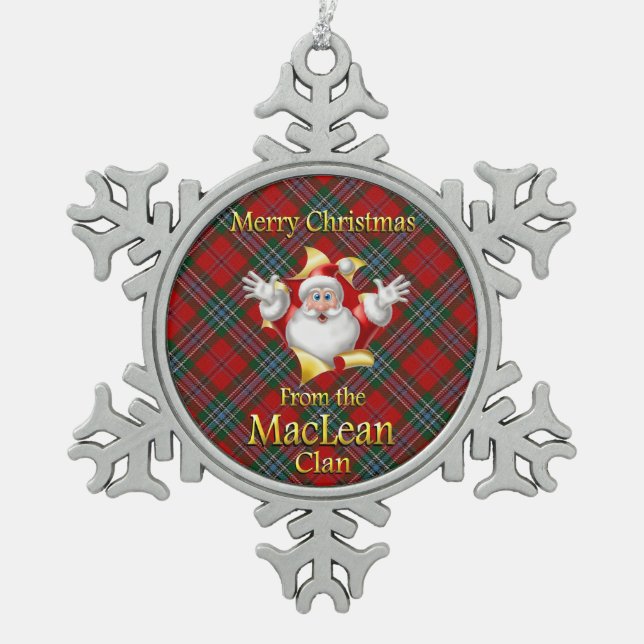 Ornement de Noël du clan écossais MacLean (Devant)