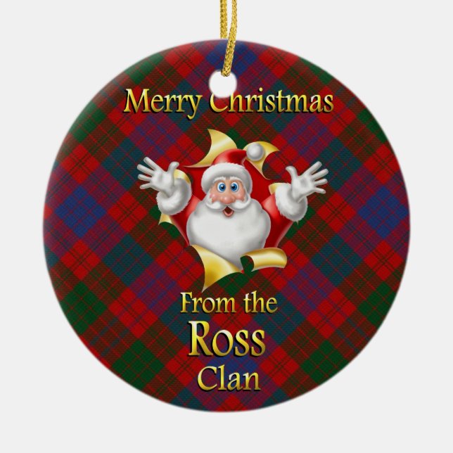 Ornement de Noël du Clan écossais Ross (Devant)