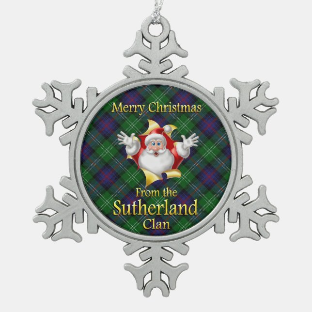 Ornement de Noël du clan écossais Sutherland (Devant)