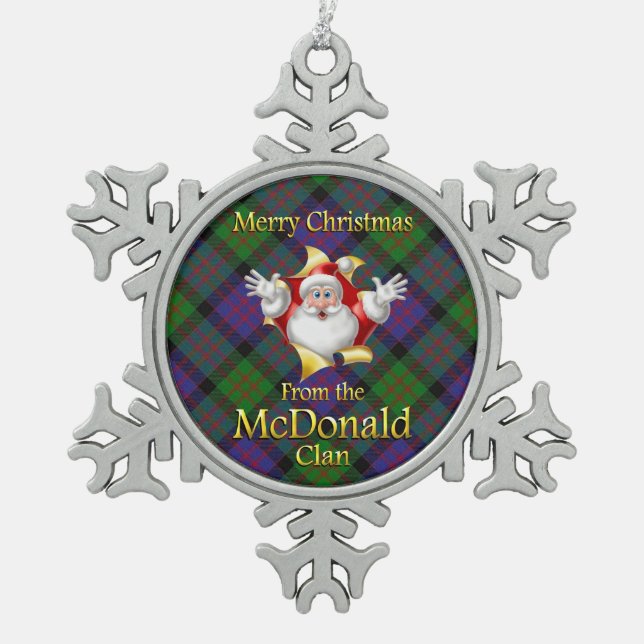 Ornement de Noël du Clan McDonald d'Écosse (Devant)