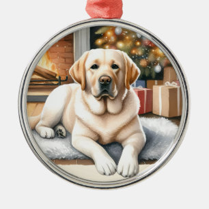 Ornement de Noël du Labrador jaune