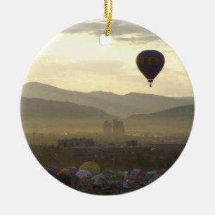 Ornement de Noël du lever du soleil de la Balloon