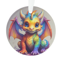 Ornement de Noël du mignon dragon