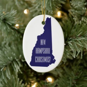Ornement de Noël du New Hampshire personnalisé