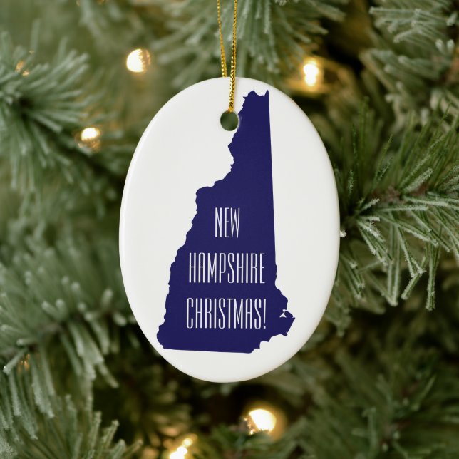 Ornement de Noël du New Hampshire personnalisé (Arbre)
