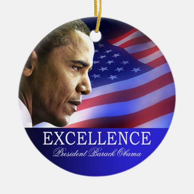 Ornement de Noël du Président Barack Obama (Devant)