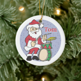 Ornement de Noël du tambour père Noël