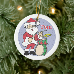 Ornement de Noël du tambour père Noël