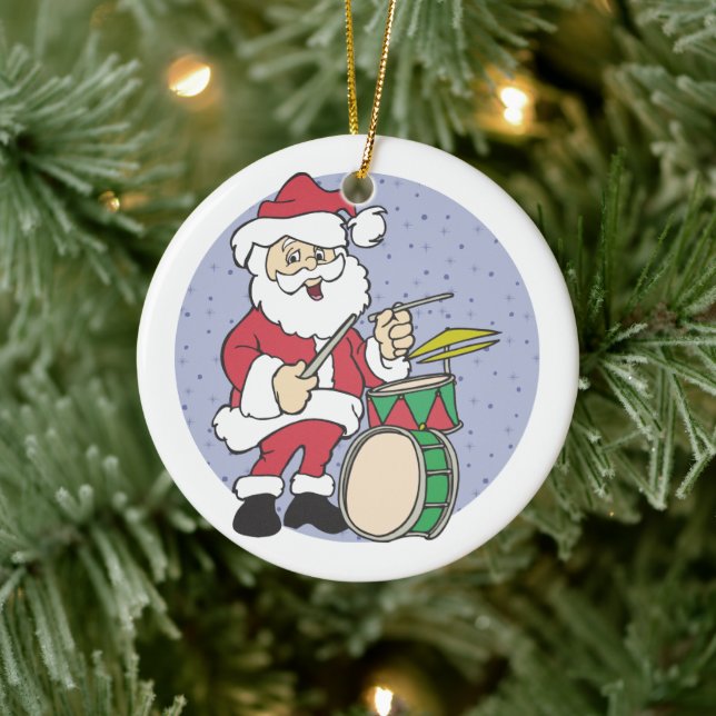Ornement de Noël du tambour Père Noël (Arbre)