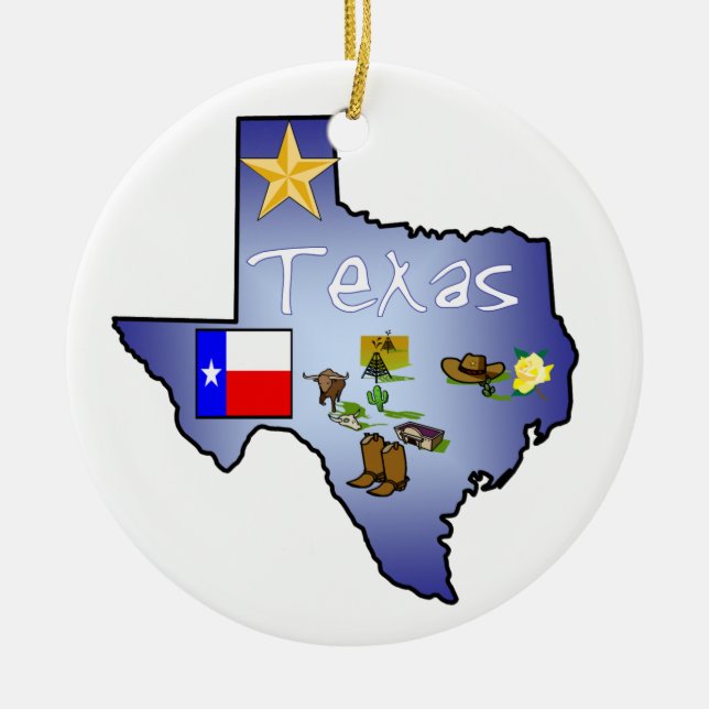 Ornement de Noël du Texas (Devant)