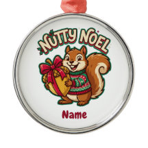 Ornement de Noël écureuil mignon, Nutty Noel