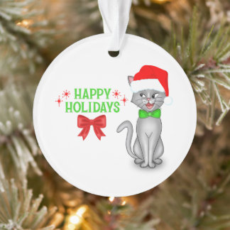 Ornement de Noël en acrylique Marvin le chat mathé