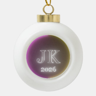 Ornement de Noël en boule en céramique JK 2026