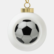 Ornement de Noël en céramique Balle de Football