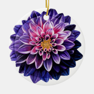 Ornement de Noël en céramique Dahlia