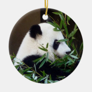 Ornement de Noël en céramique Panda Bear