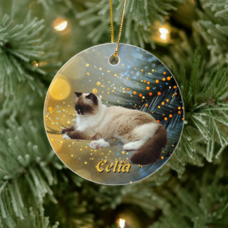 Ornement de Noël en céramique personnalisé pour an