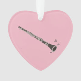 Ornement de Noël en forme de coeur Clarinet