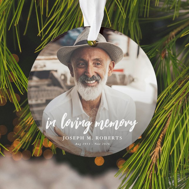 Ornement de Noël en Mémoire d'un Être Cher avec Ph (Créateur téléchargé)