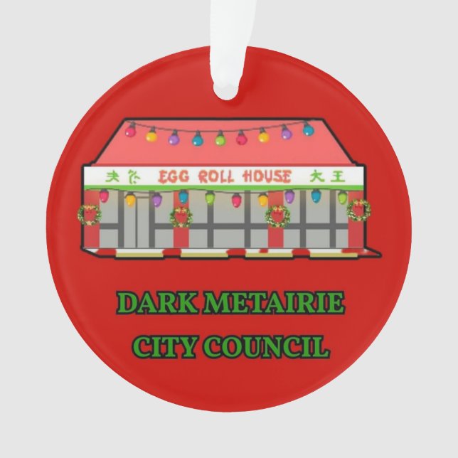 Ornement de Noël en Metairie foncée (devant)