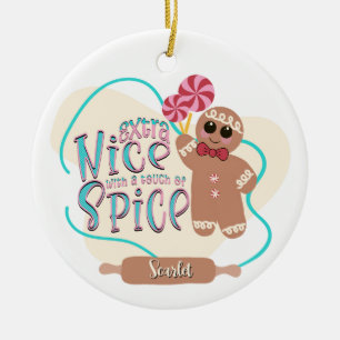 Ornement de Noël en pain d'épices personnalisé