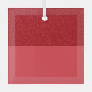 Ornement de Noël en verre rouge tomate divisé (sur