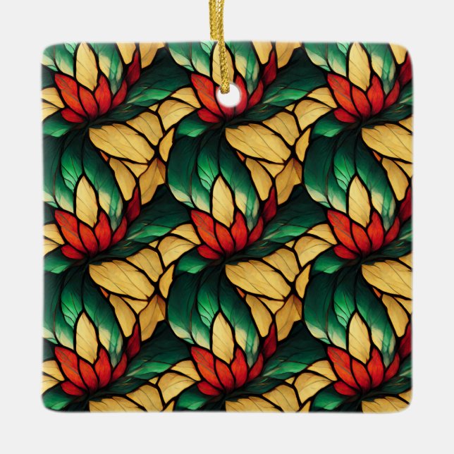 Ornement de Noël en verre tendu (Devant)