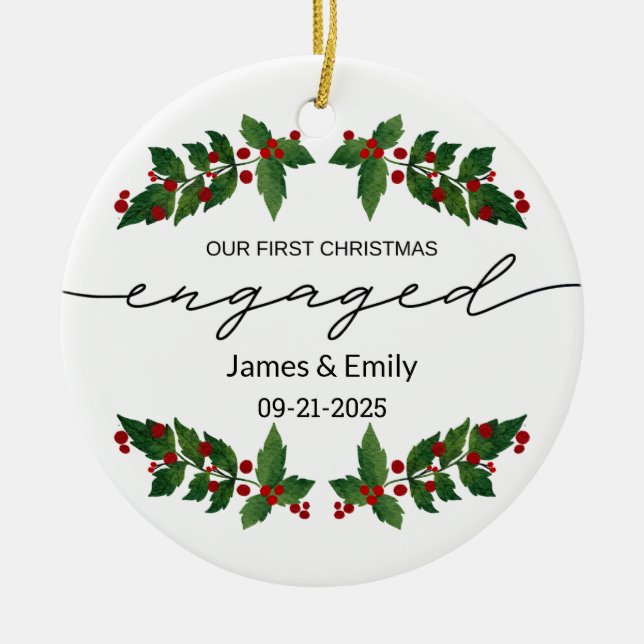 Ornement de Noël engagé, premier Noël (Devant)