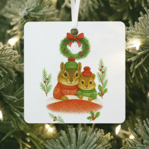 Ornement de Noël fantaisiste Maman et Enfant Tamia