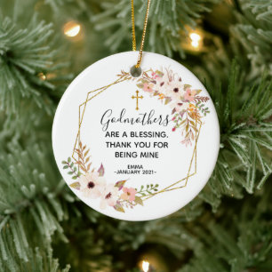 Ornement de Noël Floral Godmère personnalisé