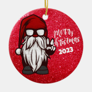 Ornement de Noël Gnome rétro, style Vintage